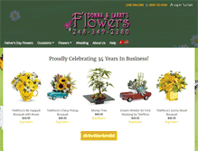 Tablet Screenshot of donnaandlarrysflowers.com